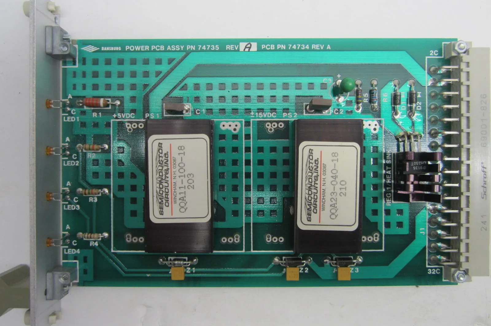 USED RANSBURG 74735 REV.A PC BOARD