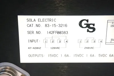 NEW SOLA ELECTRIC 83-15-3216 POWER SUPPLY 83153216