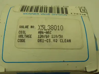 Honeywell Skinner X5L38010 Solenoid Valve 2-Way 120V 75 PSI 1/4" NPT Oxygen Use