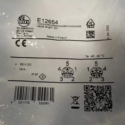 NEW IFM CONNECTION CABLE 2M