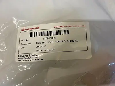 EDWARDS Y14012050 TMS HTR EXH 40MM D 50MM LG QTY 2