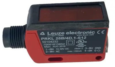 NEW LEUZE PRKL 25B/4D.1-S12 PHOTO ELECTRIC SENSOR 50104232 PRKL25B4D1S12