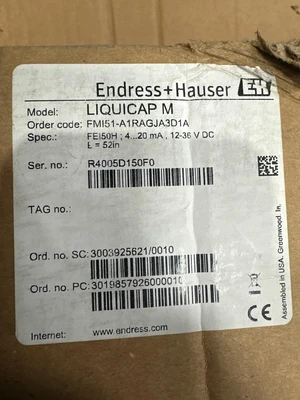 Endress+Hauser FMI51-A1RAGJA3D1A Other Test Meters & Detectors | Fram Fram LLC (16)