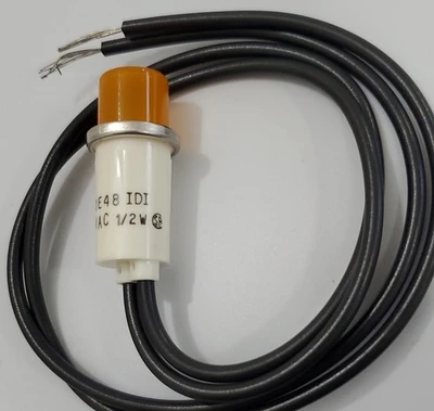 *NEW* Amber Pilot Indicator Light 125Vac 1/2 Watt Replaceable Lamp + Warranty!