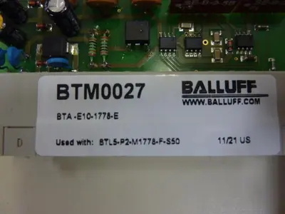 USED BALLUFF BTA-E10-1778-E