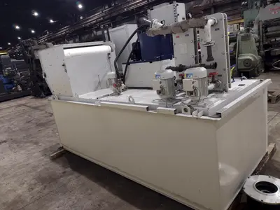 30 GPM ZYKLOMAT MODEL #AKBF-R CONTINUOUS FILTER COOLANT SYSTEM, WITH DRAG-OUT & TURBO-HKS CENTRIFUGE SEPERATOR: YOBRO #24734