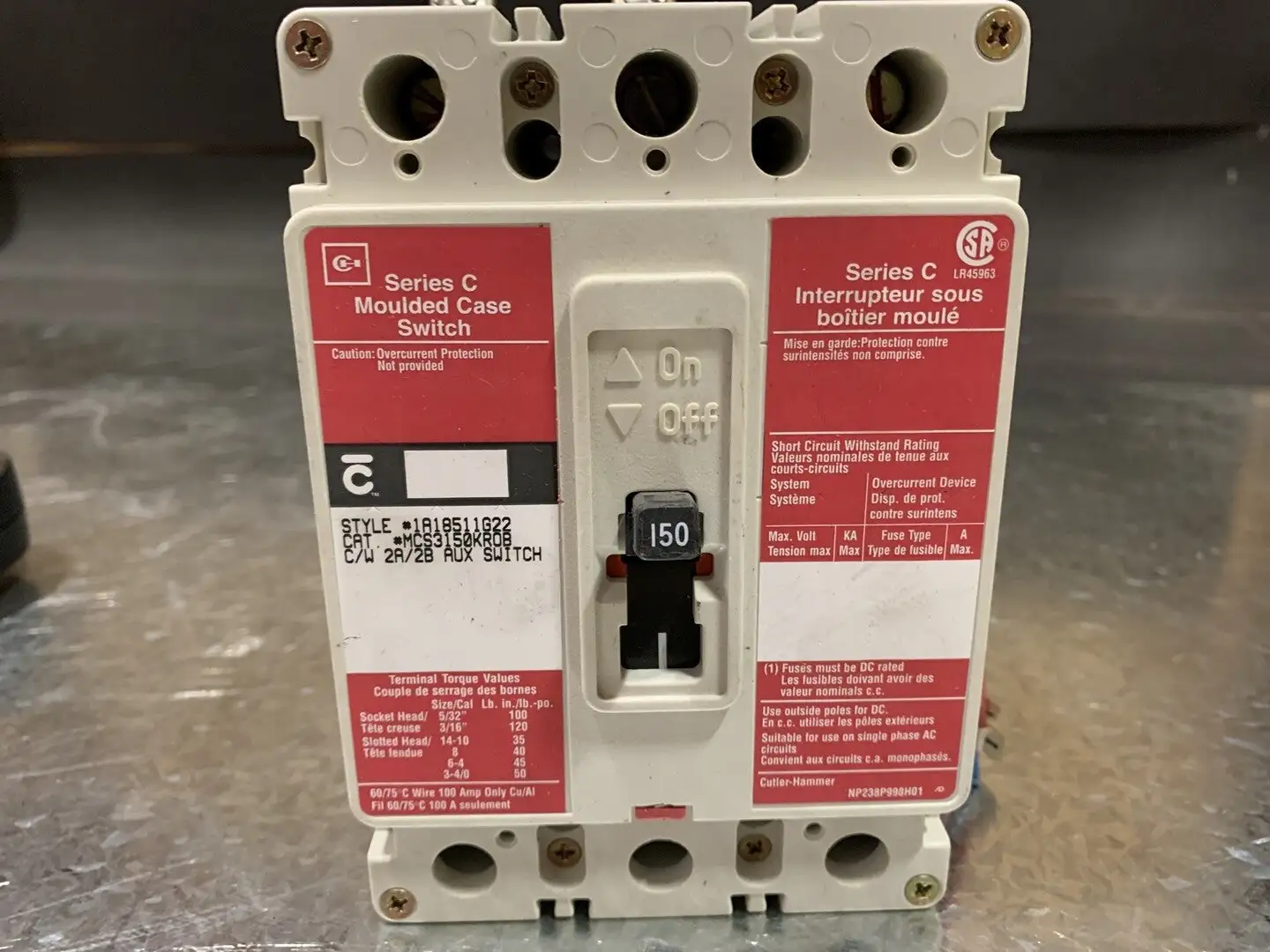 USED WESTINGHOUSE MCS3150KR0B