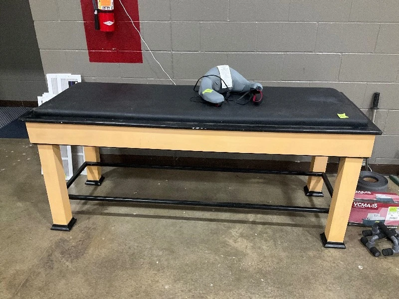Massage table and neck massager