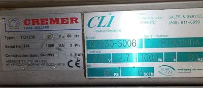 USED 1993 CREMER CF-1230