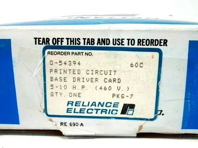 NEW RELIANCE ELECTRIC 0-54394 BASE DRIVER CARD 054394