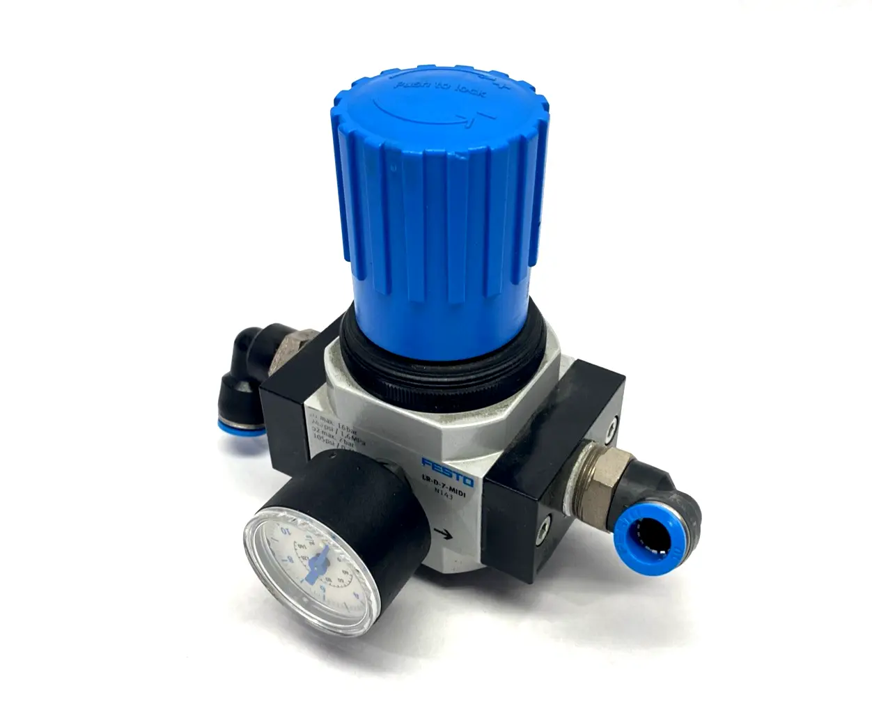 LR-1/2-D-7-MIDI | Festo LR-D-7-MIDI Pneumatic Pressure Regulator Valve G1/2 162586 - Used
