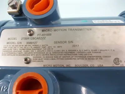 NEW Micro Motion 2700 R12 BC AEZZZ