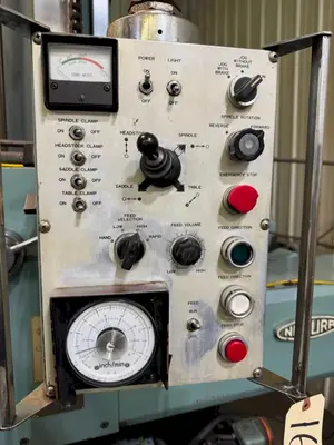 4" NOMURA MODEL #B-100WP TABLE TYPE HORIZONTAL BORING MILL 50 TAPER 96" TRAVEL: YOBRO #25193