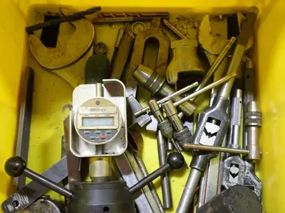 Files, Wrenches, Small Mallet. Various Toolings  Misc. Equipment