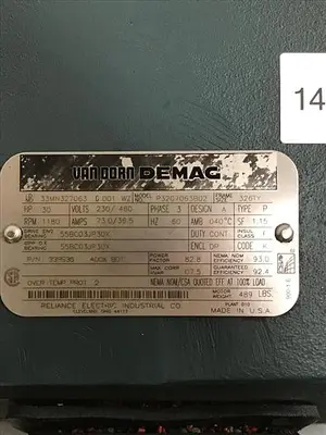USED RELIANCE ELECTRIC P32G7063B02