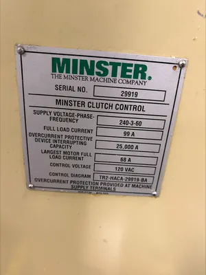 NIDEC MINSTER Pulsar TR2-30 Stamping Press | Global Machine Brokers, LLC (7)