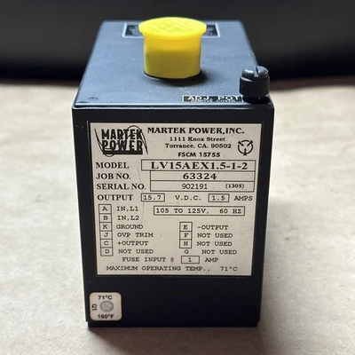 NEW MARTEK LV15AEX1.5-1-2