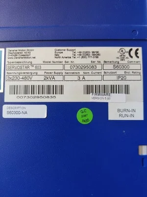 USED KOLLMORGEN DANAHER MOTION 600 603
