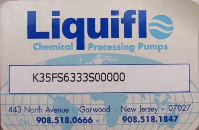 NEW LIQUIFLO K35FS6333S00000 PUMP REPAIR KIT