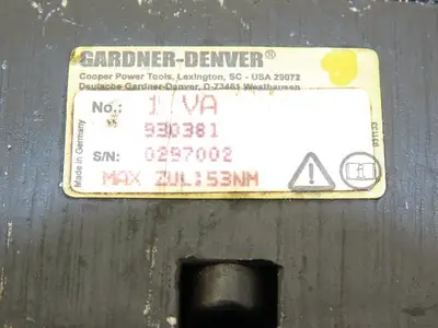 Gardner Denver Electric Nutrunner Inline Tool w/ Transducer Spline End