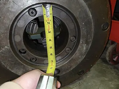 16'' Diameter 3-Jaw Flat Spindle Mounted Lathe Chuck, 5'' Thickness