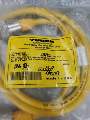 TURCK RSM RKM 50-1M (ID-No. U2282-01) Cordset 5A-12