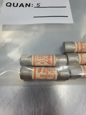 USED Mersen A25X15 Amptrap Fuse, 15A, 300V, Lot of 5