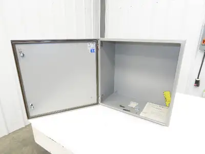 Wiegmann Electrical Enclosure Cabinet 24x24x12" Type 12 Gray  -No Backplate-