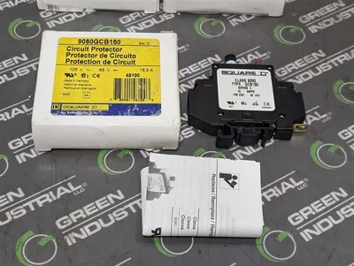 Lot of 7 Square D 9080GCB150 Circuit Protector / Breaker 15A 125VAC 1 Pole New NIB