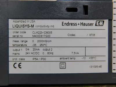 Endress Hauser CLM223-ID8005 Conductivity Transmitter 0-2000 mS/cm New