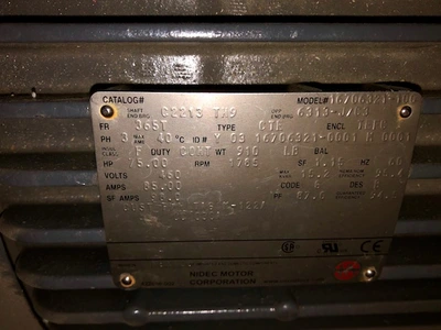 75 hp 1785 rpm 460v frame 365T US Motors AC Motor Unused