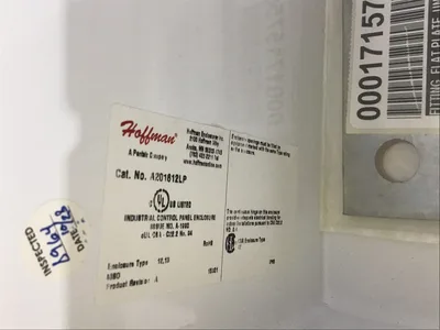 Hoffman A201612LP Industrial Control Panel Enclosure Type 12,13