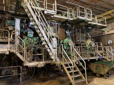 110" (2.8M) VOITH FOURDRINIER PAPER MACHINE (LBM) MFG 2001 LINERBOARD / TUBE & CORE – TANDEM NIPCOFLEX SHOE PRESSES - 72"(1.8M) DIAMETER DRYERS
