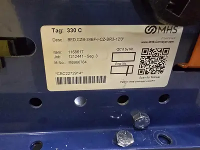 Used MHS ROLLER BED BELT CONVEYOR Belt Conveyors Wisconsin US | Packer City Sales #1301767