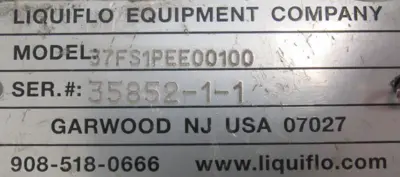 NEW LIQUIFLO 37FS1PEE00100 CHEMICAL PROCESSING PUMP