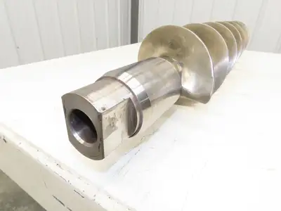 Stainless Steel Screw Feed Auger Food Grade 6-9/16" OD 50-1/2"L Custom