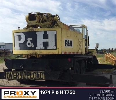 Used 1974 P & H T750 Truck-Mounted Cranes Indiana US | Proxy Equipment #1384931