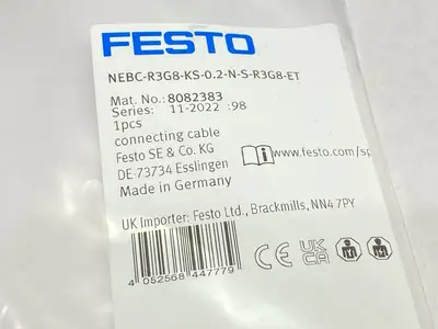NEBC-R3G8-KS-0.2-N-S-R3G8-ET | Festo  Connecting Cable RJ45 0.2m 8082383 - New