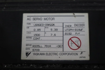 USED 1997 USED HAAS PARTS AND TOOLING HAAS SIGMA-1 09 (LONG) #93-62-0013 SERVO AXIS MOTOR