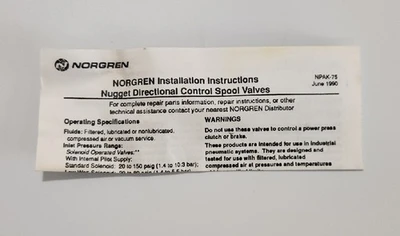 USED Norgren MH01CDA34ALJK