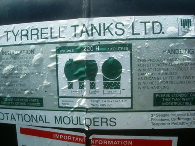 1000L Single Skin Hoz MDPE Plastic Tank