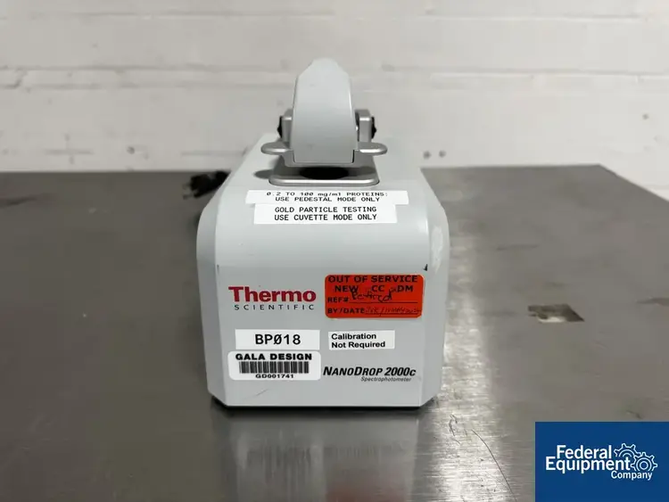 Used Thermo Scientific Thermo Scientific NanoDrop 2000c Spectrophotometer Spectrometers Ohio US | Federal Equipment Company #158383