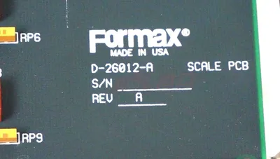 FORMAX D-26012-A SCALE PC BOARD REV. A, D26012A