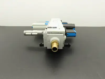 Festo MS6N Air Prep Combo Filter/Separator/Shut-Off Valves Pressure Switch 3/4"