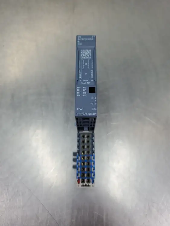 Used Siemens 6ES7132-6BF00-0BA0 Output Module w/6ES7193-6BP00-0DA0 Base PLC Input & Output | Palmetto Automation #1156125