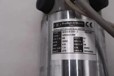 NEW Bonfiglioli Bologna Biboni BCS40 65 2000 1.4 DC Motor STOCK 2691