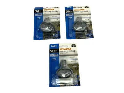 New | in-Stock SYLVANIA Flood Light Bulb 120V 50W LOT OF 3 Light Source Equipment Michigan US | Maverick Industrial Sales #1393350