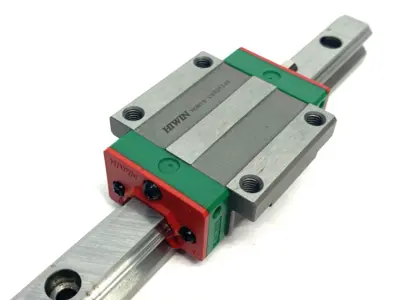 USED HIWIN LINEAR GUIDEWAY BLOCK AND RAIL, 1-BLOCK, 160MM RAIL