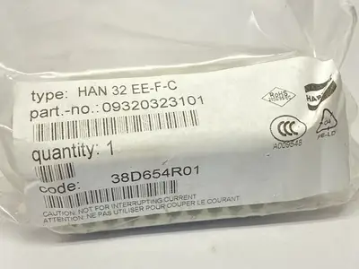 NEW HARTING HEAVY-DUTY CONNECTOR 32 POSITION FEMALE HAN 32 EE-F-C