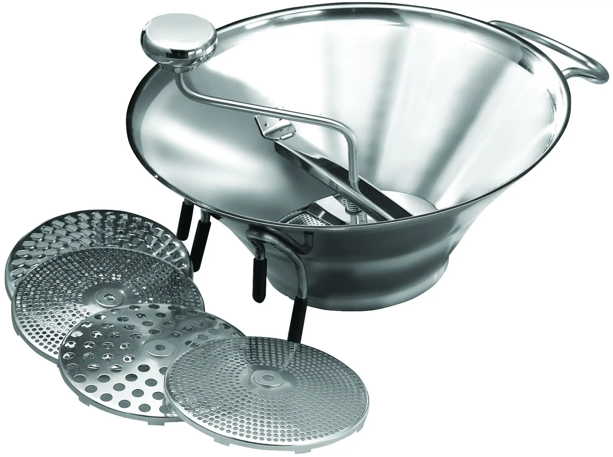 12-3/4" Professional Heaveyweight Food Mill, 5 Graters, S/S (1 Set)
